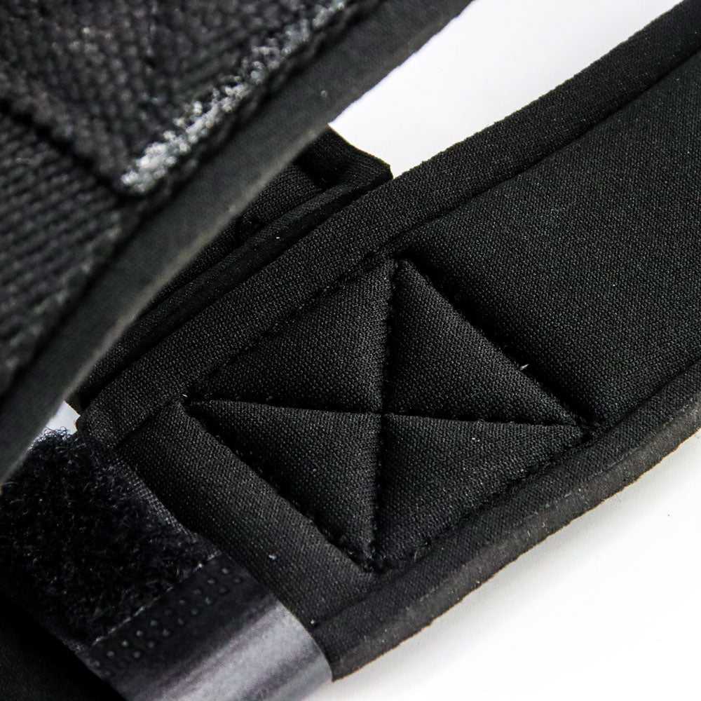 Close-up of padded stitching on Pilates Padded Y-loops Cotton Straps, showing reinforced seams for durability and comfort during Pilates exercises.